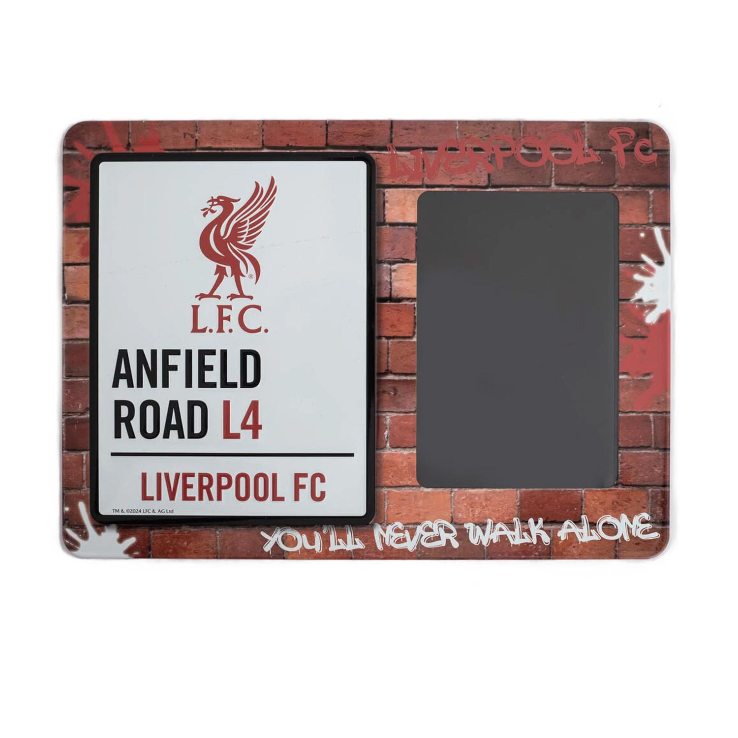Liverpool Fc Anfield Road L4 Metal Embossed Photo Frame - Red/White/Black - Image 1