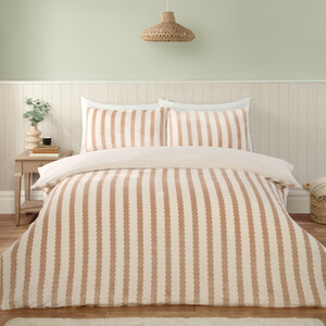 Scallop Stripe Fleece Duvet Set