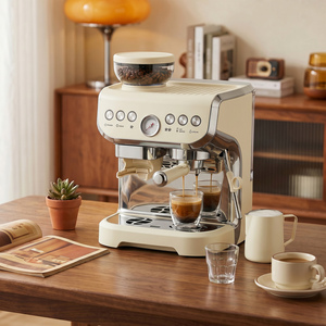 Cream White HOMCOM Espresso Machine Good Housekeeping Institute Approved shot 18191019