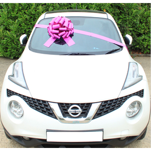 Giant Holographic Pink Bow with 6m of ribbon for new cars and big gifts