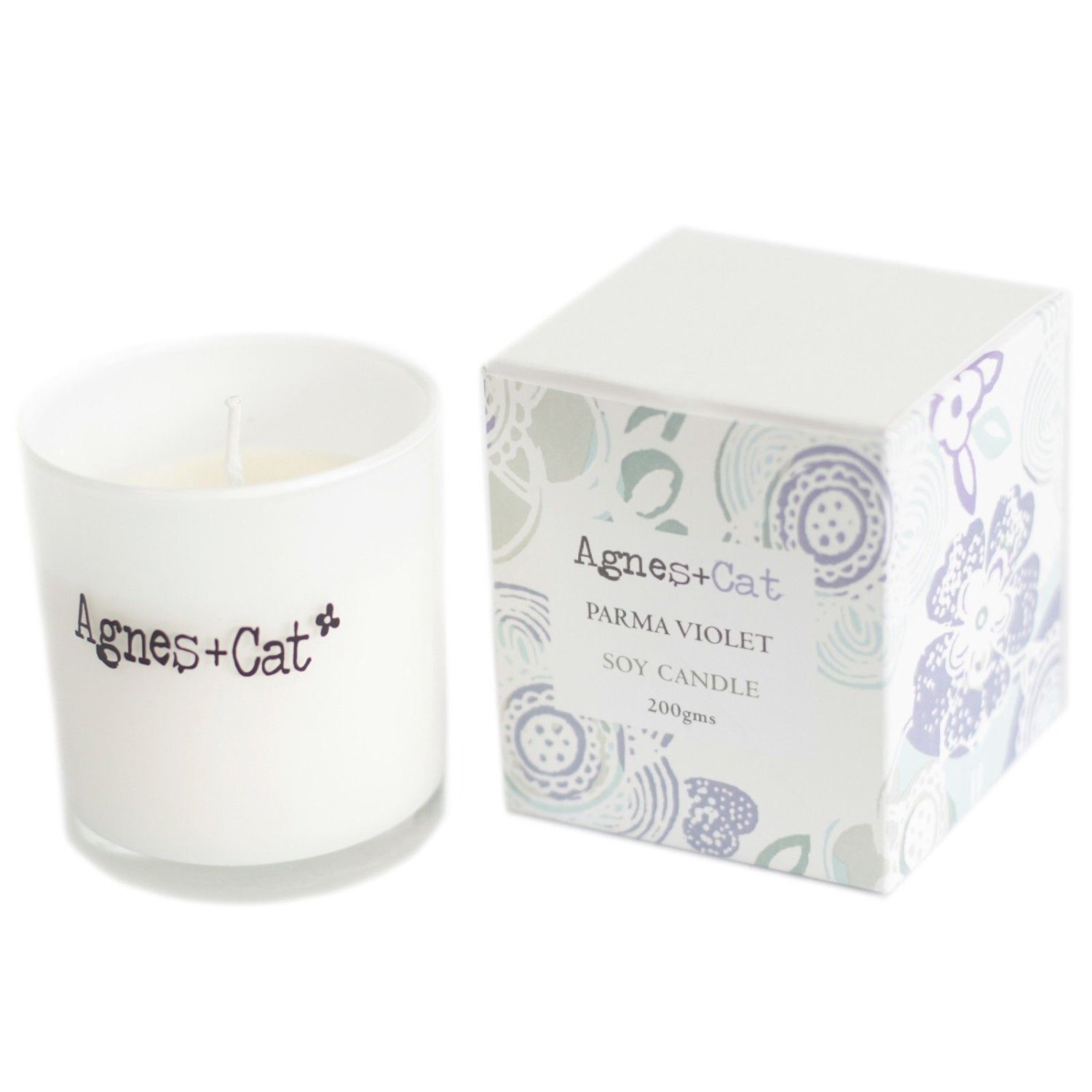 Kdmk Agnes And Cat Parma Violet Sweet Soy Votive Candle - White - Image 1