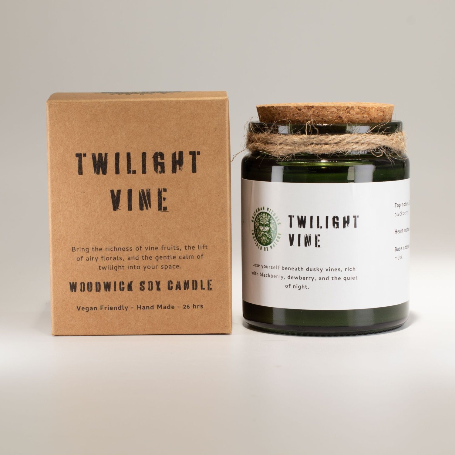 Kdmk Twilight Vine Woodwick Soy Candle In Jar - Green - Image 1