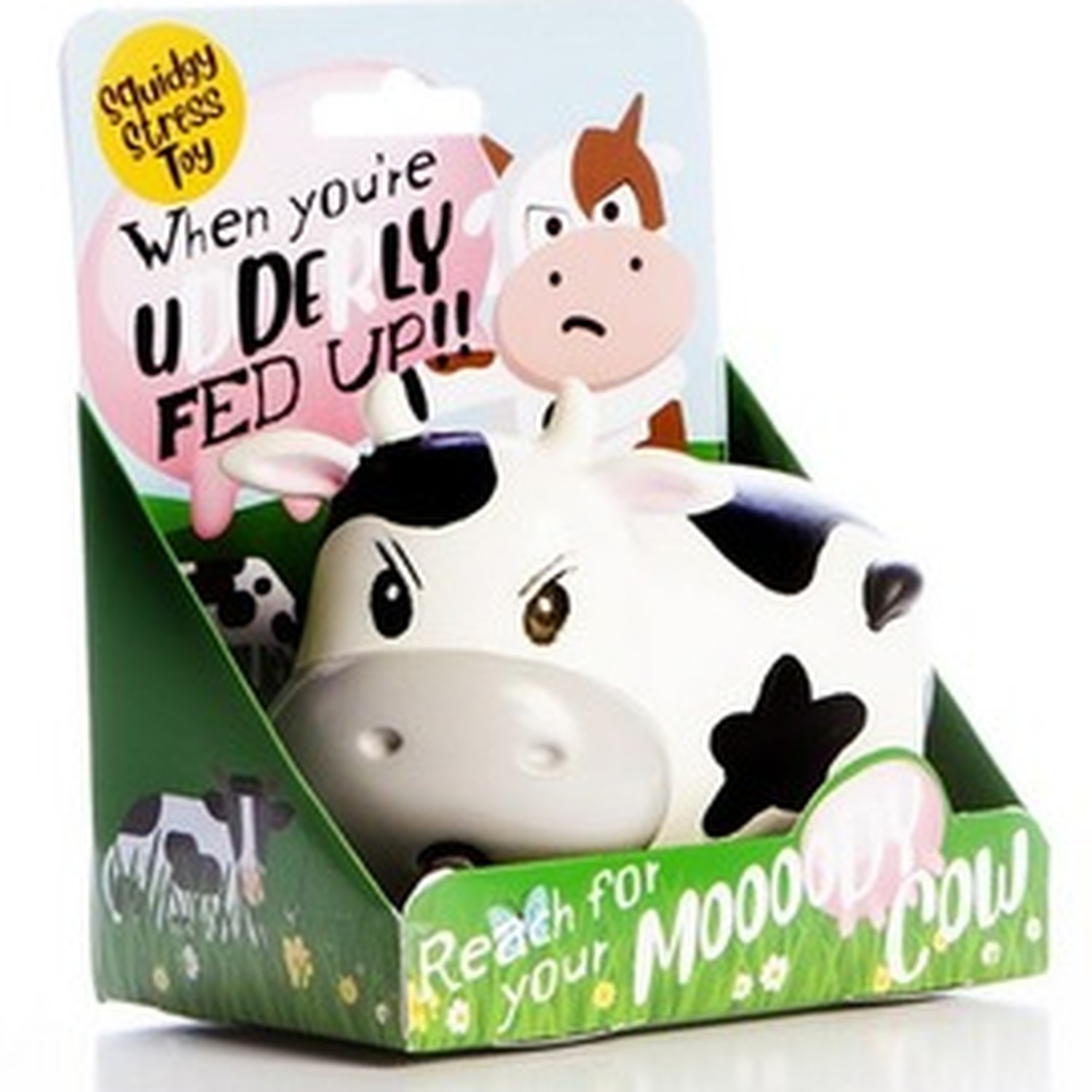Moody Cow Stress Toy - White