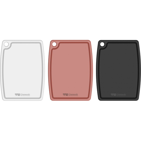 Rockingham Forge Greenworks White, Red and Black Chopping Board Set