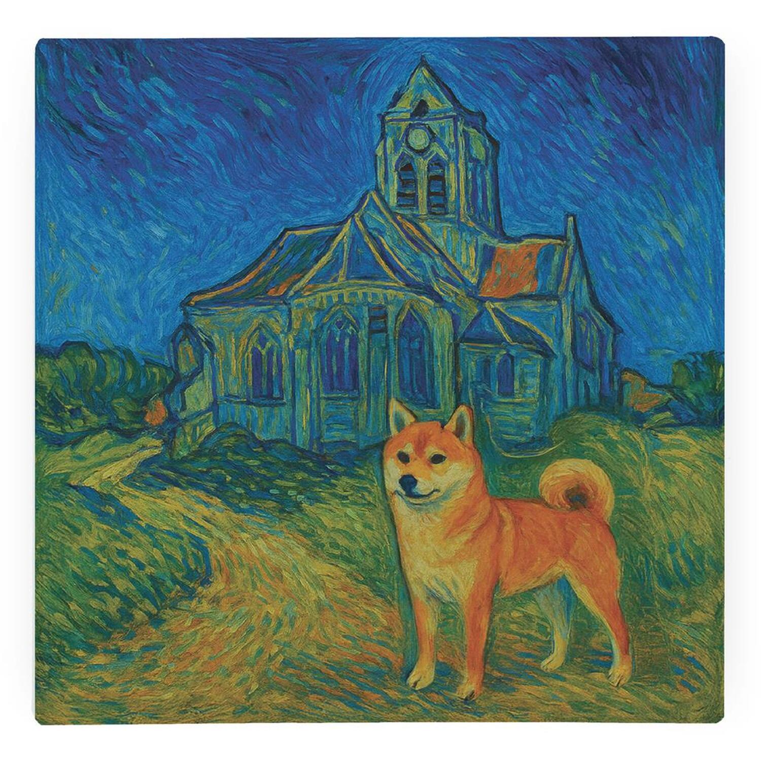 Image of Van Gogh Shiba Inu Glass Hot&hellip;