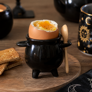 Marco Paul Cauldron Egg Cup with Broom Spoon