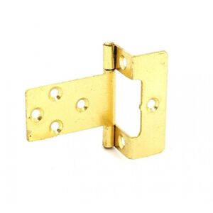 Securit Cranked Brass Plated Flush Hinges (Pack Of 2)