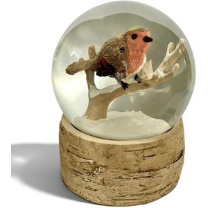 Heaven Sends Robin Design Christmas Snow Globe