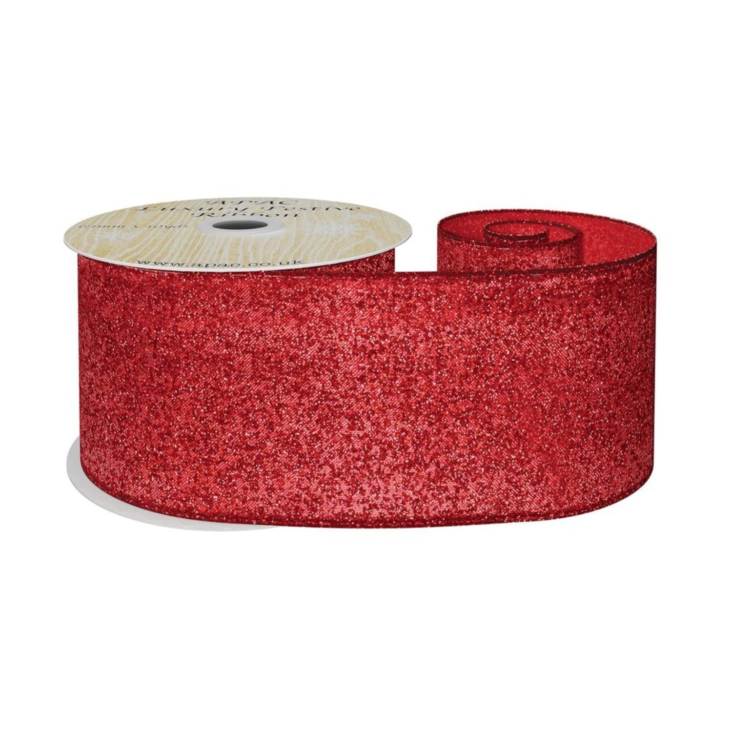 Kdmd Red Glitter Ribbon X 10Yd Balloon Ribbons & Weights - Red - Image 1
