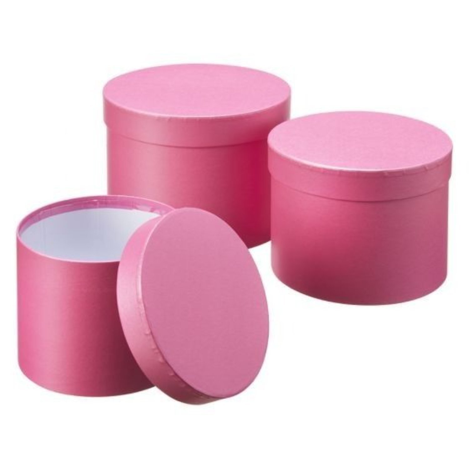 Kdmd Unisex Pink Bright Symphony Hat Boxes Set Of 3 - Image 2