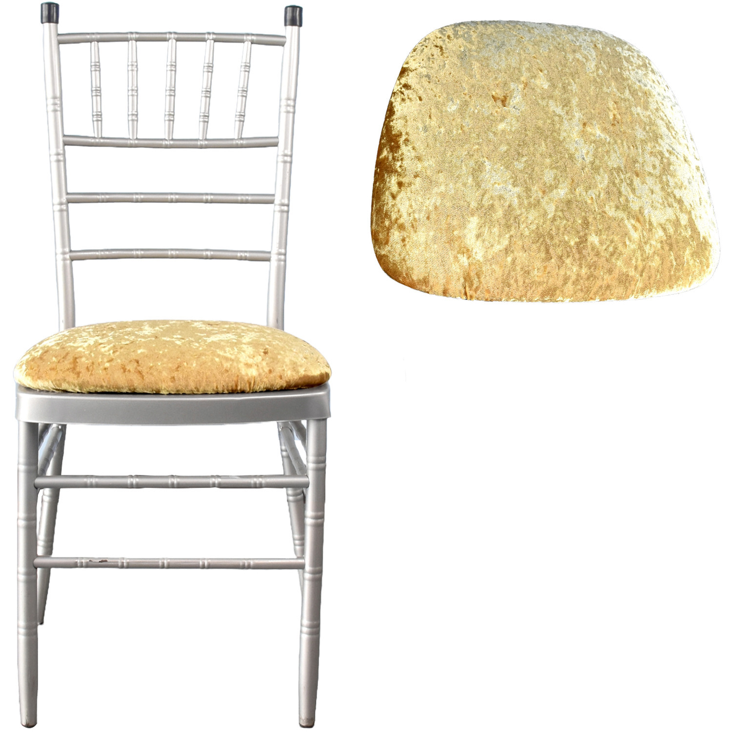 Trimming Shop Velvet Chair Seat Cover - Gold