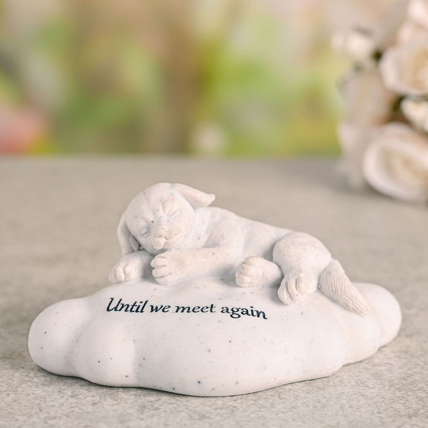 The Gift Experience White/Black "Until We Meet Again" Dog Memorial Cloud - Image 4
