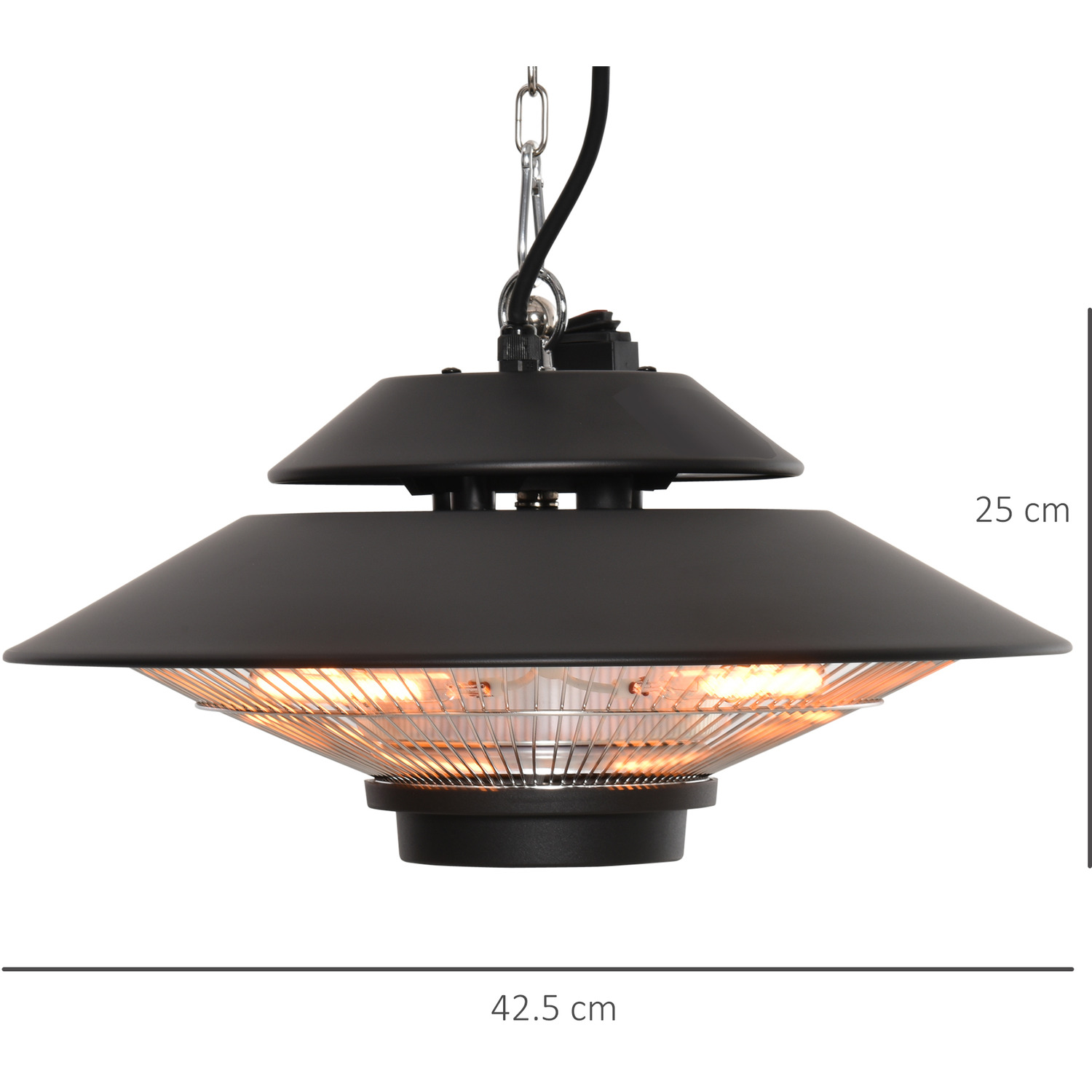 1500W Electric Patio Heater Hanging Heater