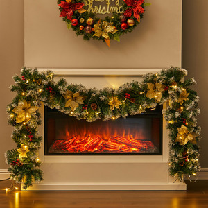 270cm Spruce Artificial Christmas Garland with 50 LED Lights