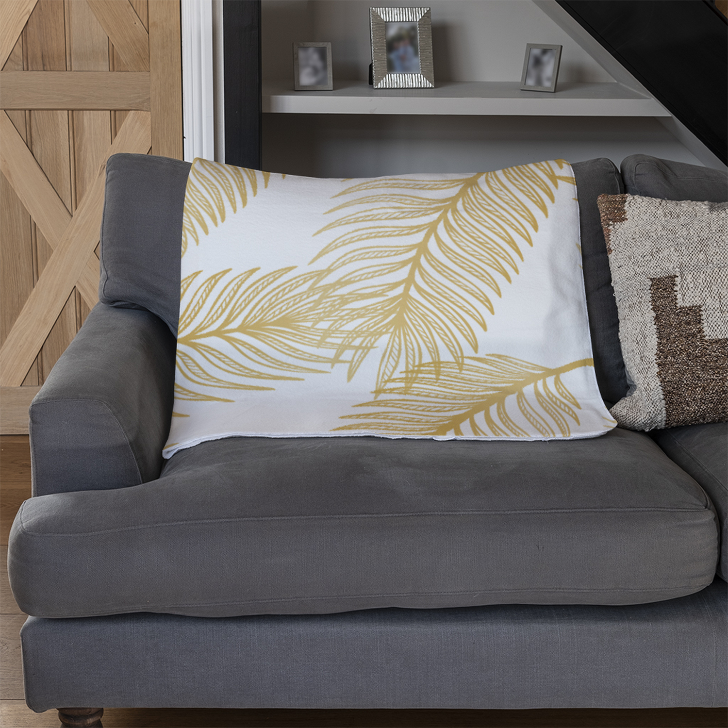 Golden Leaves Blanket - Gold
