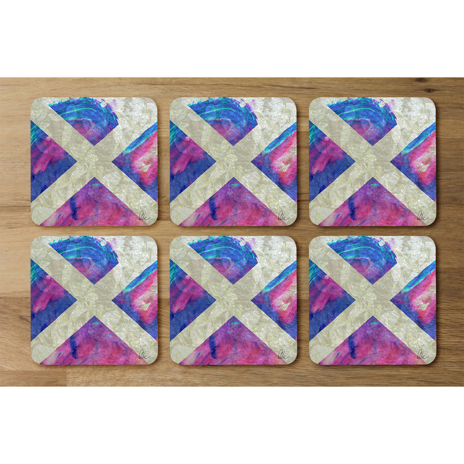 Image of Scotland Flag Coaster - Blue