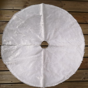 USB Powered LED White Fur Fabric Christmas Tree Skirt