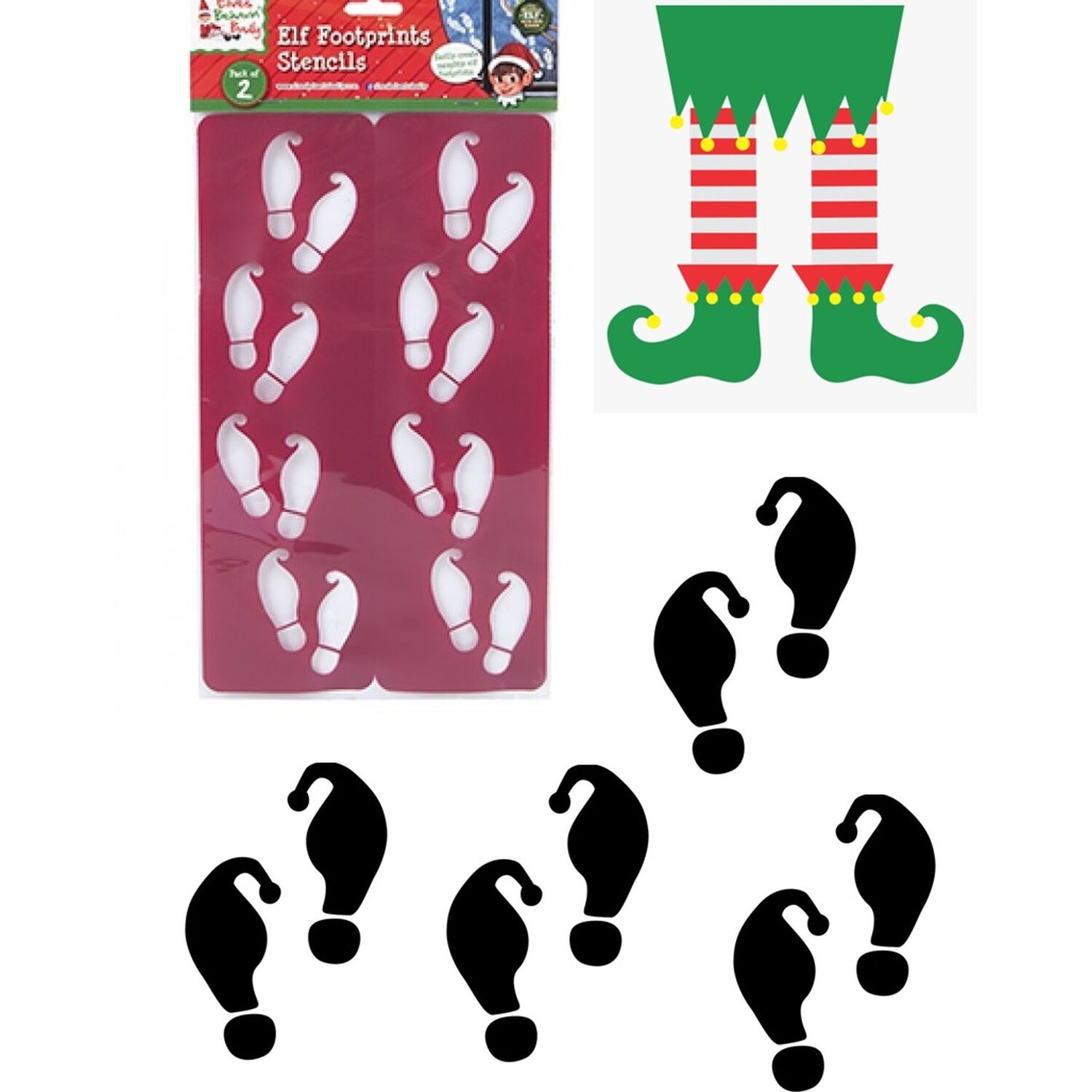 Elf Footprint Stencils