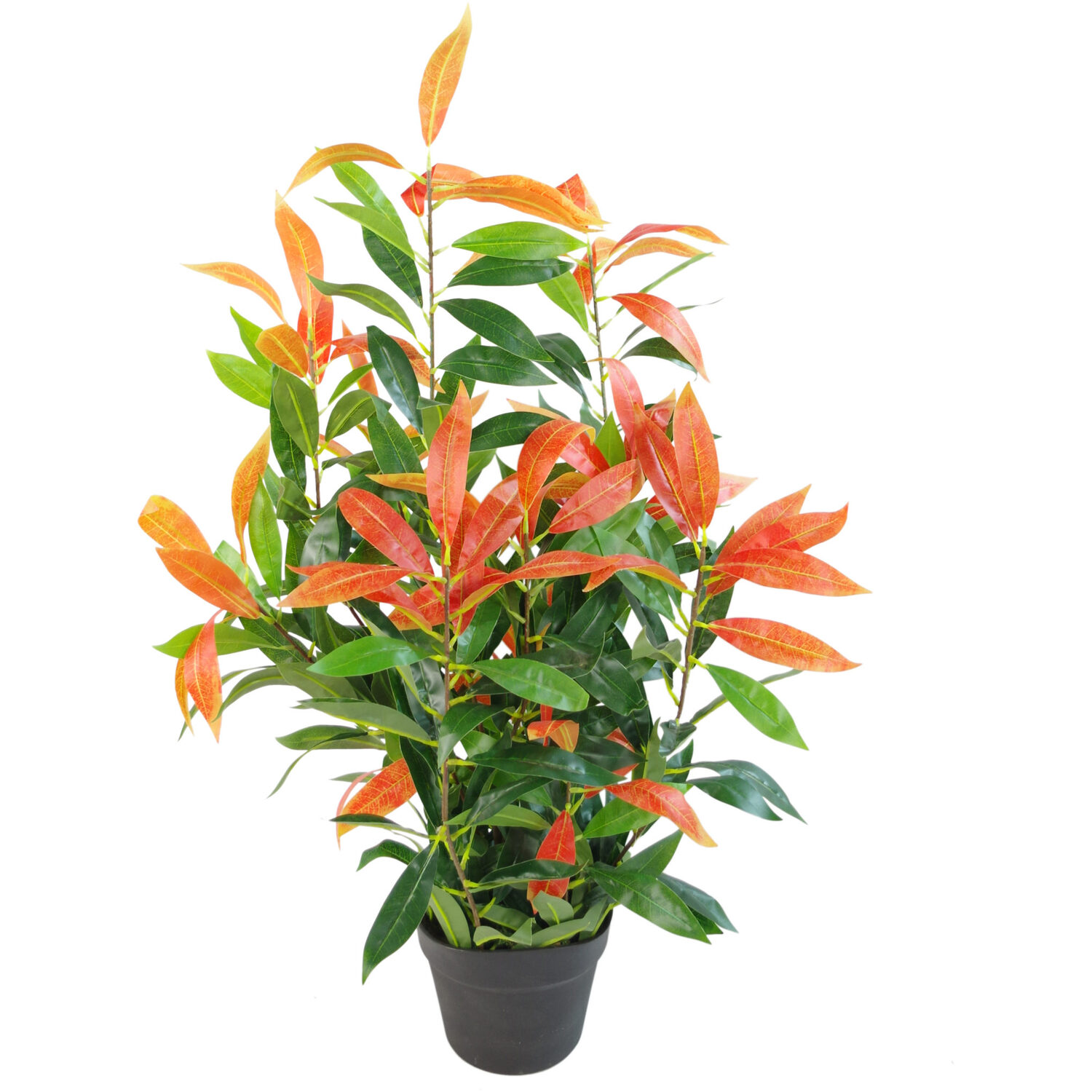 Artificial Red and Green Ficus Plant - Red