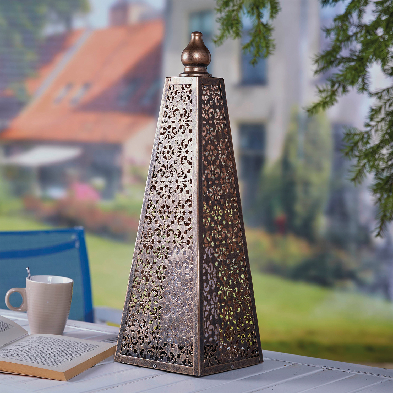 B&Q -  Luxform Lighting Battery Powered Luxor Style Pyramid Lamp - Image 2