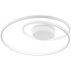 Oz LED Decorative Swirl Integrated LED Semi Flush Light White, 3000K