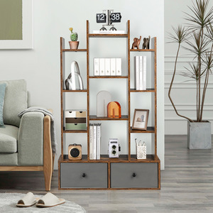 Costway Open-Back Bookshelf-Brown