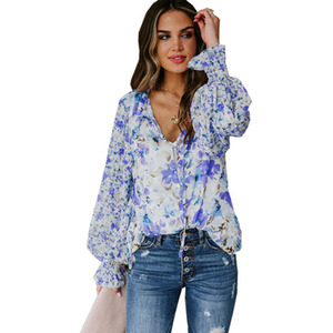 Lantern Sleeve Floral Bustier Crop Top & Bodycon Skirt Set