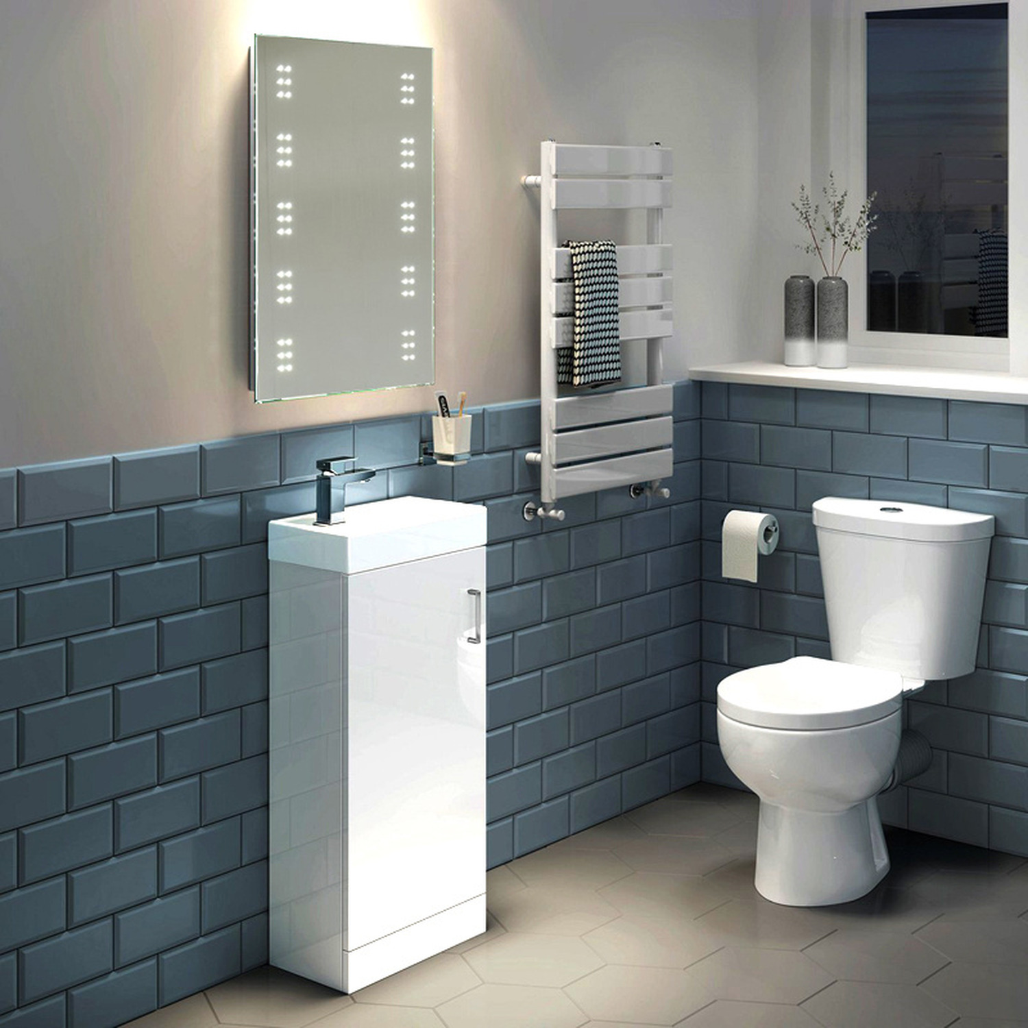 Led Bathroom Makeup Mirror Cabinet - White