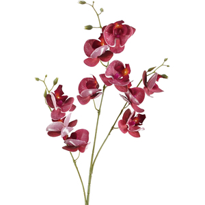 Dark Pink Artificial Mini Orchid Stem