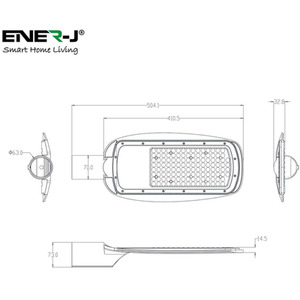 100W LED Streetlight Waterproof IP65 6000k Wall Light