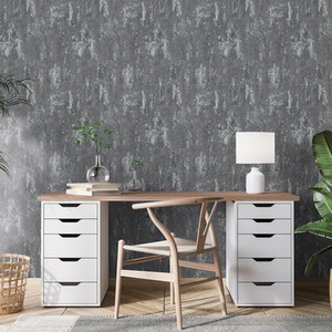 Casual Chic Distressed Industrial Concrete Effect Wallpaper