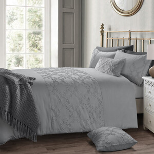 Tufted Keira Soft Touch Duvet Cover  Pillowcase Set
