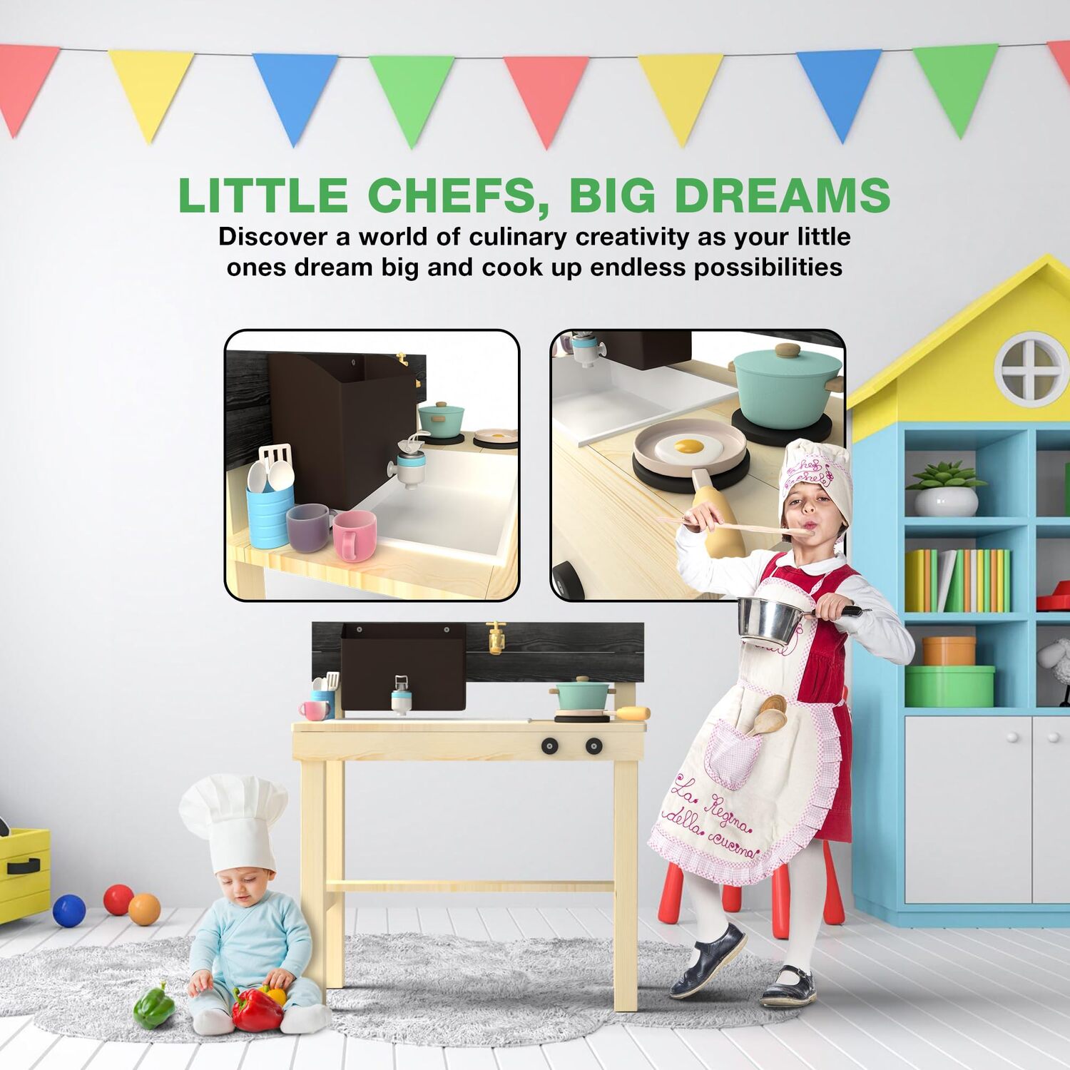Cucina per bambini all'aperto con rubinetto da San Marino