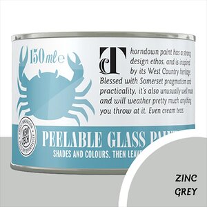 Thorndown Zinc Grey Peelable Glass Paint
