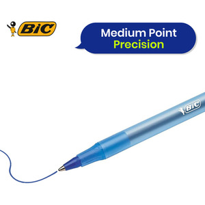 BIC Round Stic Blue Pens Pack of 8 for Smooth Writing