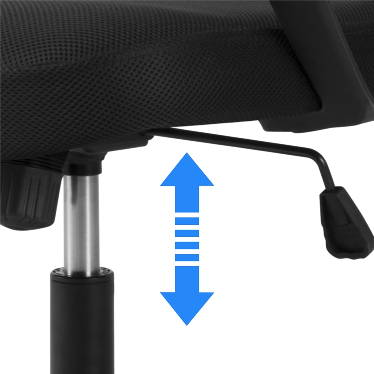 Set Of 2 Adjustable Ergonomic Office Chair - Black