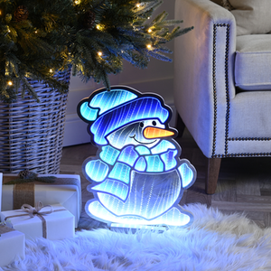 Snowman Infinity Christmas Decoration with LEDs