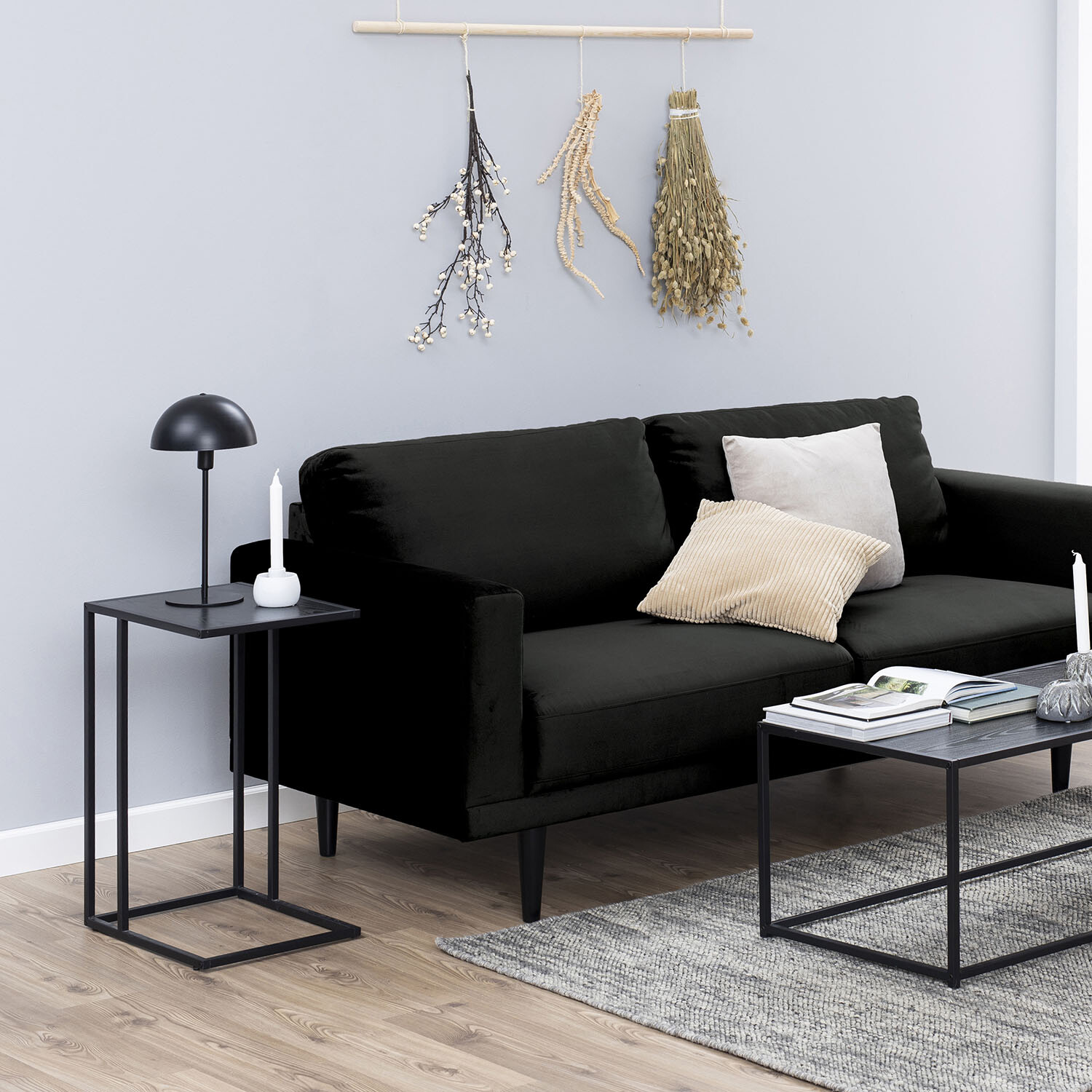 Seaford Metal Side Table - Black
