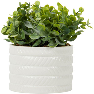 Faux Grass In Pot