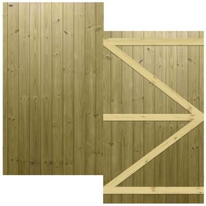 Interlocked Tongue Groove Pathway Semi-Braced Flat Top Pedestrian Garden Gate