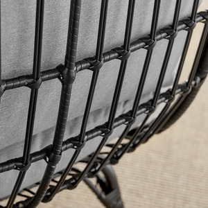 Black Egg Chair Rattan Garden Chair shot 7680974