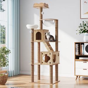 Six Layer Cat Tree Tower with Two Private Rooms