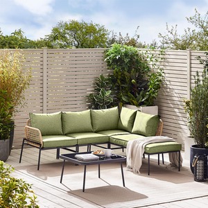 Natural Outdoor Rattan Sofa Set Maldives Grey Garden Corner Sofa and Table 5 Seat shot 7921060