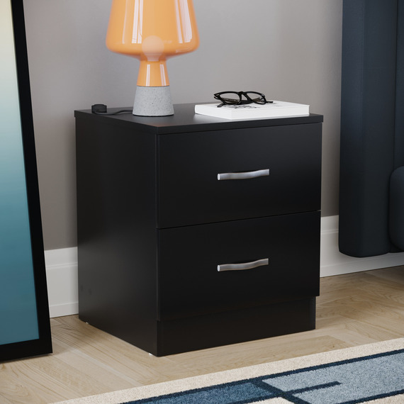 Riano 2 Drawer Bedside Table Chest Nightstand