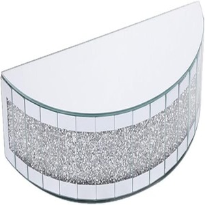 Half-Moon Mirrored Wall Shelf