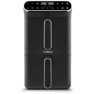Vortx 11L Dual Layer Air Fryer Black with Chrome Trim