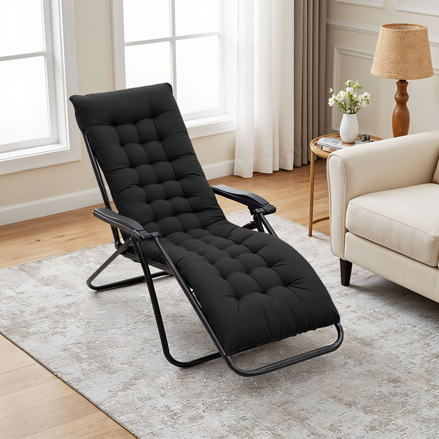 Lifeideas Lounger Cushion 160*50Cm - Black