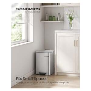 SONGMICS 20L Soft Close Pedal Bin