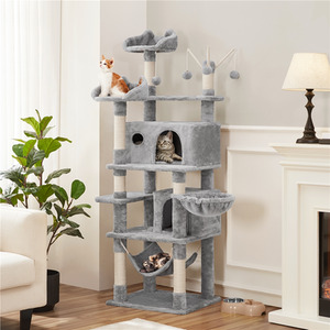 Light Grey Yaheetech 170cm Multi-Level Large Cat Tree Tower shot 9785705