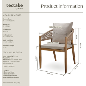 Garden Chair Manacor, Rope Design